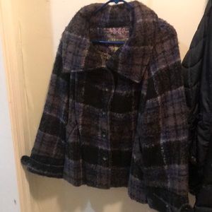 Free People Plaid Coat